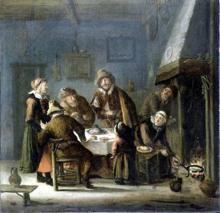 Group in an interior a Cornelis Beelt