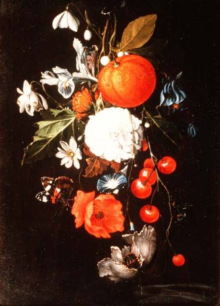 Still Life with Fruit and Flowers a Cornelis de Heem