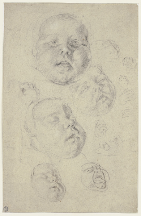 Studienblatt: Kopf und Hände eines Kleinkindes a Cornelis de Vos