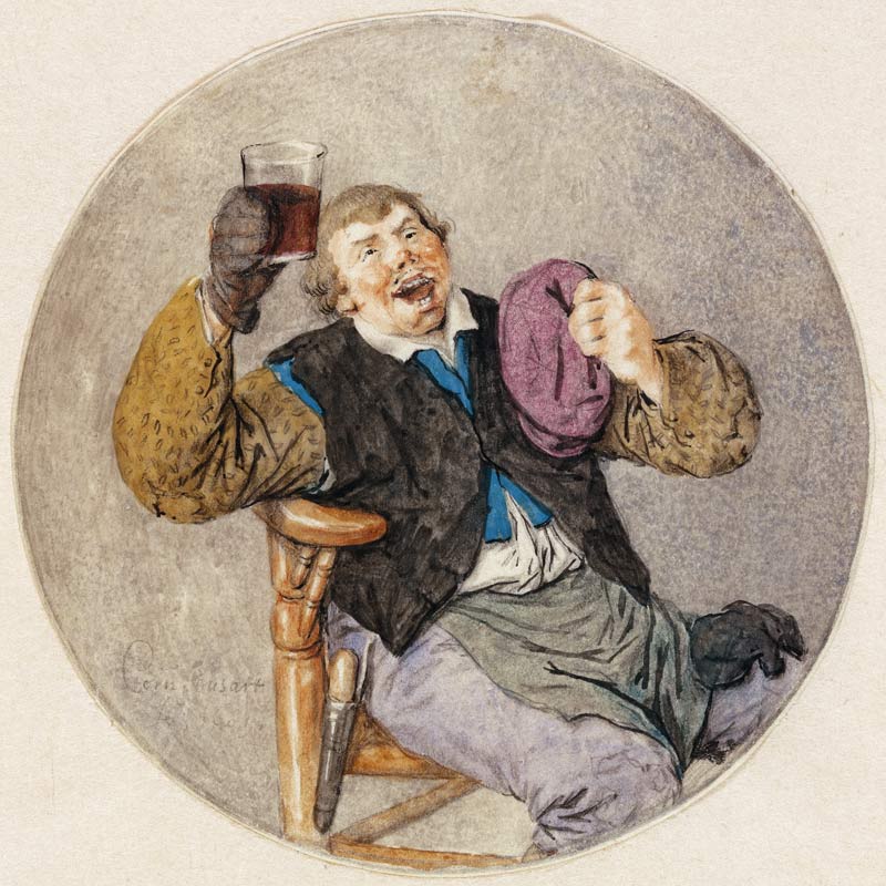 Wine drinker a Cornelis Dusart