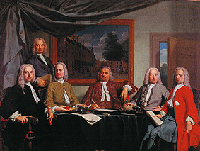 The rulers of the piece Georgshauses in Haarlem. a Cornelis Gerritsz. Dekker