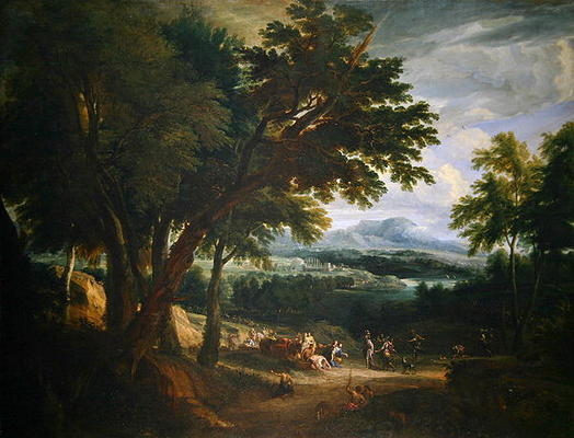 David and Abigail (oil on canvas) a Cornelis Huysmans