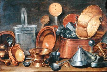 Still Life with Kitchen Utensils a Cornelis Jacobsz Delff