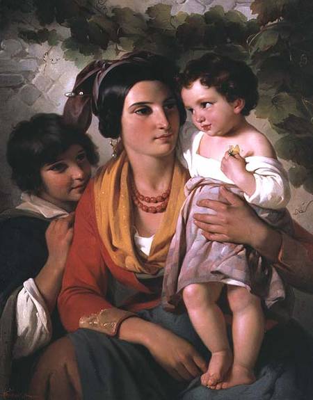 Mother and Children a Cornelis Kruseman