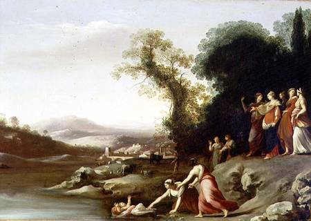 The Finding of Moses a Cornelis Poelenburgh