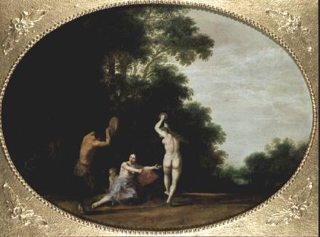 Nymphs and Satyr a Cornelis Poelenburgh