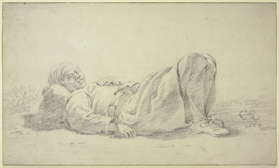 Lying boy a Cornelis Saftleven