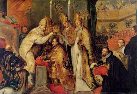 The Coronation of Charles V (1500-58) Holy Roman Emperor a Cornelis Schut