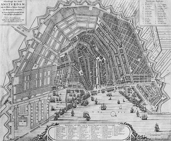 Map of Amsterdam a Cornelis I Danckerts