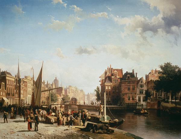 Amsterdam, Rokin e Langebrugsteeg a Cornelius Springer