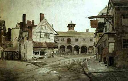 Market Place, Hereford a Cornelius Varley