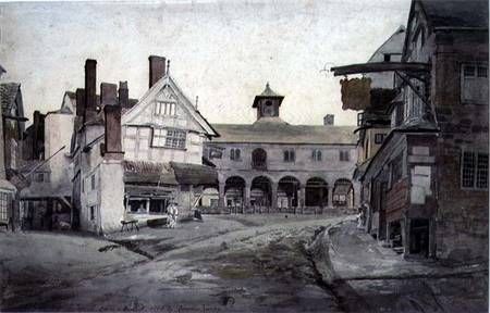 The Market Place, Ross, Herefordshire a Cornelius Varley