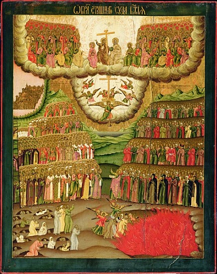 The Last Judgement, 1721 (egg tempera on wood) a Cornili (Kirill) Ulanov