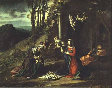 Adoration of the Christ Child a Antonio Allegri (detto Correggio)