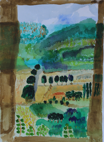 View of fields from window a Cosima Duggal