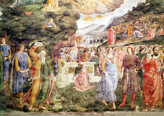 The Adoration of the Golden Calf, from the Sistine Chapel a Cosimo Rosselli