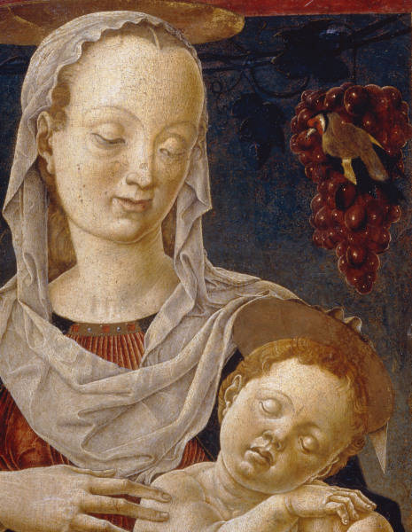 Cosme Tura, La Vierge a l''Enfant, Detail a Cosme um Tura