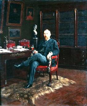 Portrait of Paul Marmottan (1856-1932) in his Study
