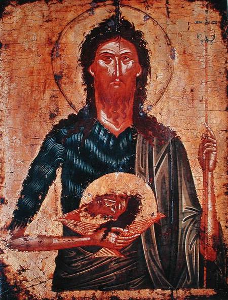 Icon of St. John the Forerunner a Cretan