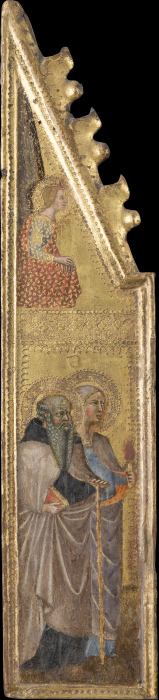 St. Abba Antonius, female saint with a torch (?), The Annunciation Angel a Cristoforo di Bindoccio
