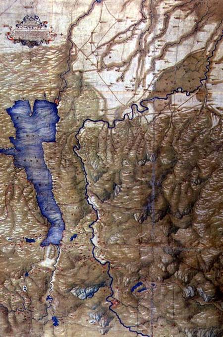 Map of Lake Garda and Surrounding Areas a Cristoforo Sorte