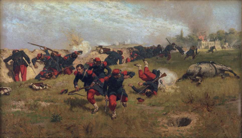 Frz. Infanterie unter Beschuss a Crofts Ernst