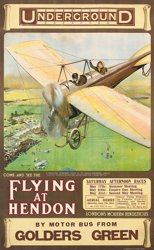 'Flying at Hendon', an advertising poster a Cyrus Cuneo
