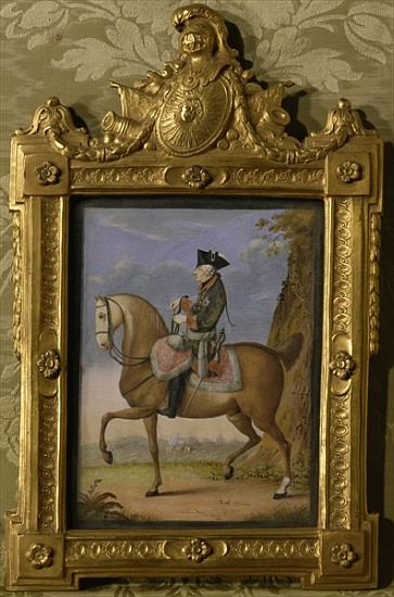 Frederick II on horseback a Daniel Nikolaus Chodowiecki