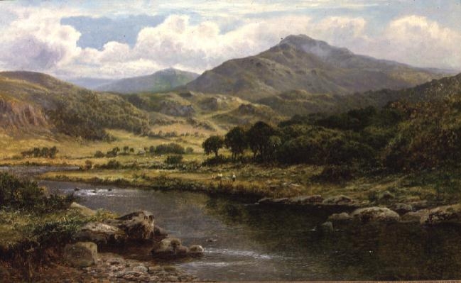 A Highland River Landscape a Daniel Sherrin