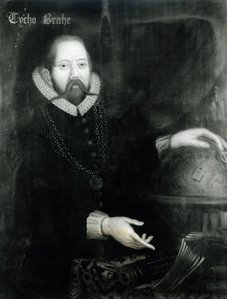 Tycho Brahe (1546-1601)  (b&w photo) a Danish School