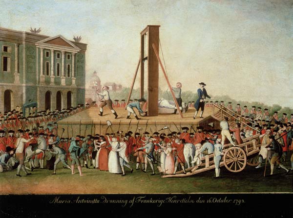The Execution of Marie-Antoinette (1755-93) a Danish School