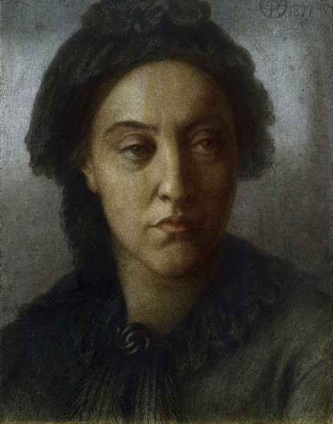 Christina Rossetti / Drawing by Rossetti a Dante Gabriel Rossetti