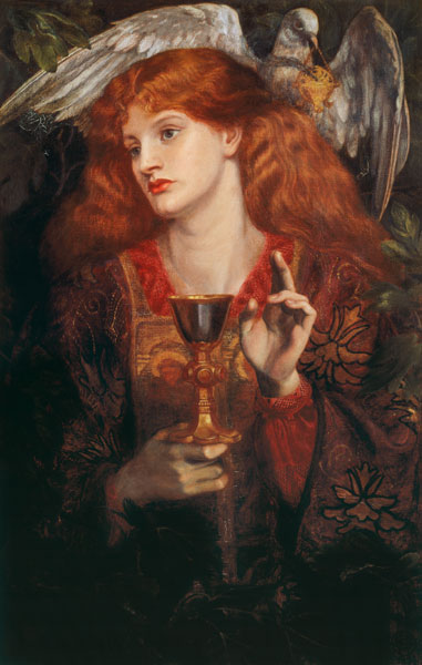 D.Rossetti, Damsel of Sanct Grail, 1874. a Dante Gabriel Rossetti