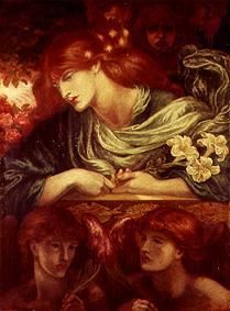 The unmarried noblewoman (The Blessed Damozel) a Dante Gabriel Rossetti