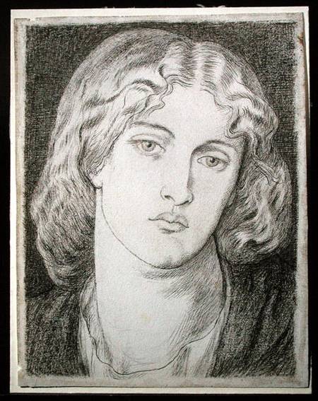 Fanny Cornforth (1824-1906) (pen & ink and grey wash on paper) a Dante Gabriel Rossetti