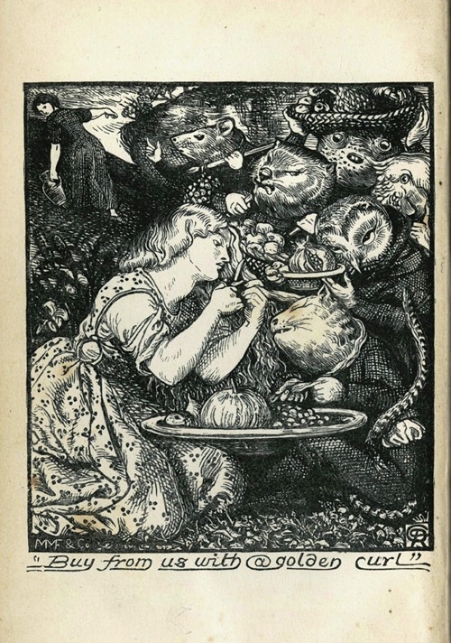 Frontispiece of "Goblin Market and Other Poems" by Christina Rossetti a Dante Gabriel Rossetti