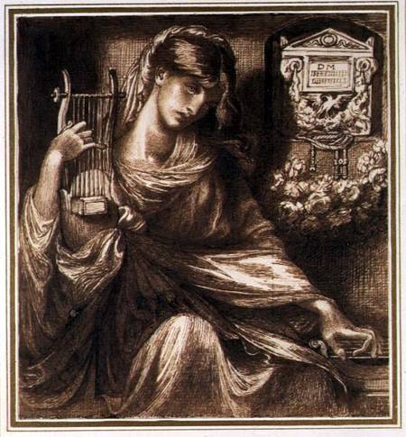 A Roman Widow (pen & brown ink on paper) a Dante Gabriel Rossetti