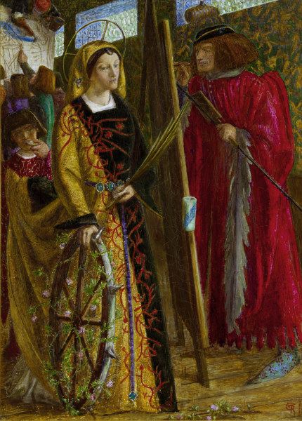 Rossetti / St Catherine / Painting, 1857 a Dante Gabriel Rossetti