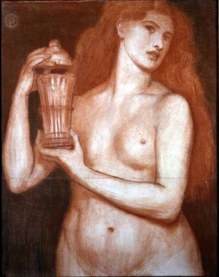 Study of a female nude a Dante Gabriel Rossetti