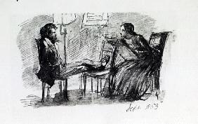 Rossetti being sketched Elizabeth Siddal, September 1853 a Dante Gabriel Rossetti