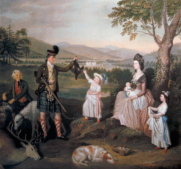 John, the 4th Duke of Atholl and his family a David Allan