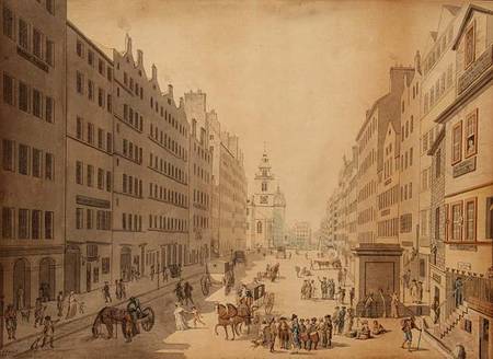 View of the High Street of Edinburgh from the East a David Allan