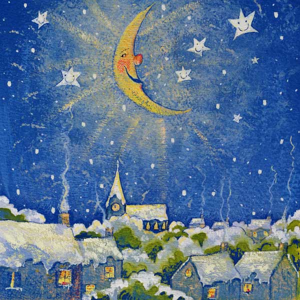 Christmas Moon (w/c on paper)  a David  Cooke