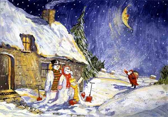 Santa''s Visit, 1999 (gouache on paper)  a David  Cooke