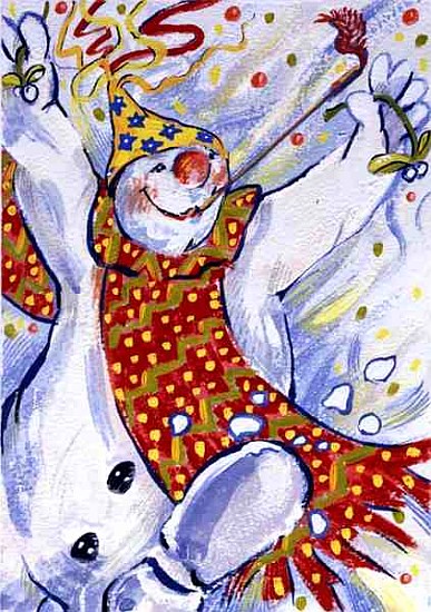 Snowman Party, 1999 (gouache on paper)  a David  Cooke