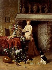 Lady when arranging flowers (together with Peter R.H. shooters) a David Emile Joseph de Noter