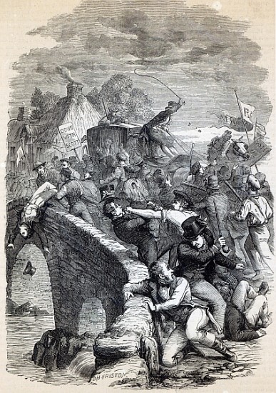 Election Riot at Hawick, 1837, illustration from ''Cassell''s Illustrated History of England'', publ a David Henry Friston