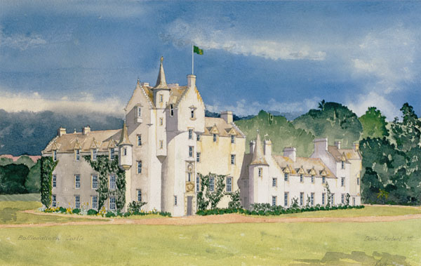 Ballindalloch Castle, 1995 (w/c)  a David  Herbert