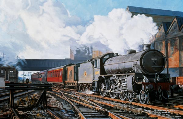 A ''Thompson'' B1 Class Moving Empty Stock on a Cold February Morning, 1998 (oil on canvas)  a David  Nolan