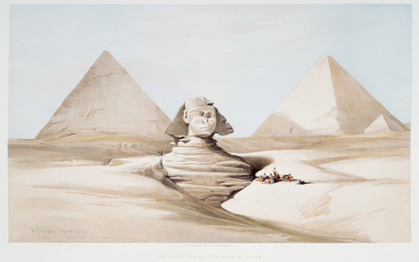 Giza , Sphinx a David Roberts